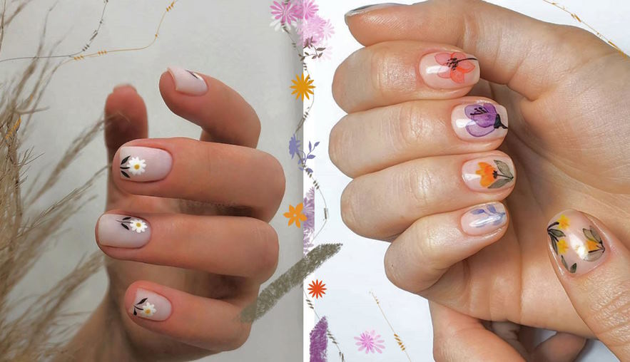 create stunning flowery nails